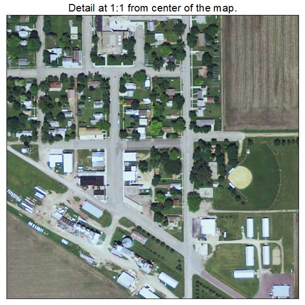 Okabena, Minnesota aerial imagery detail