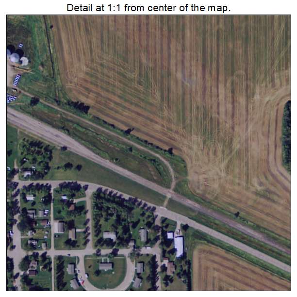 Oklee, Minnesota aerial imagery detail