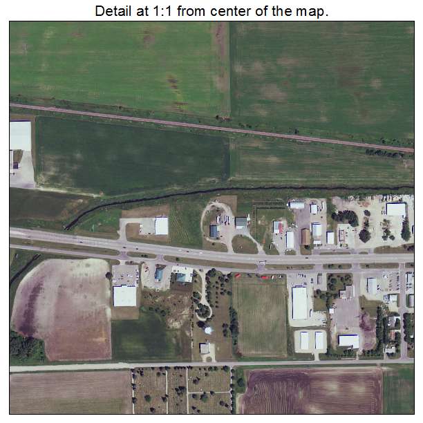 Olivia, Minnesota aerial imagery detail