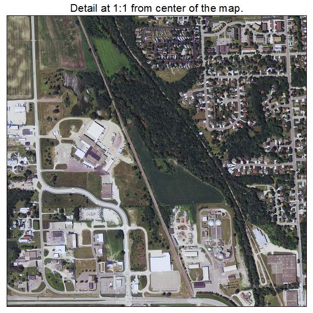 Owatonna, Minnesota aerial imagery detail