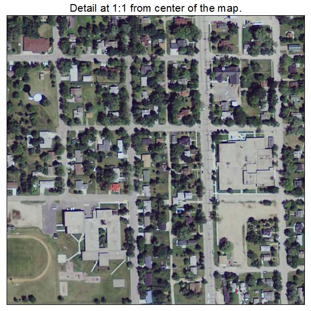 Parkers Prairie, Minnesota aerial imagery detail