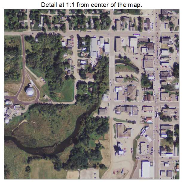 Pelican Rapids, Minnesota aerial imagery detail