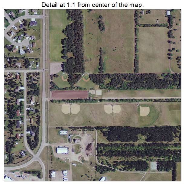 Perham, Minnesota aerial imagery detail