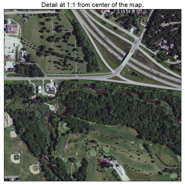 Pine Island, Minnesota aerial imagery detail