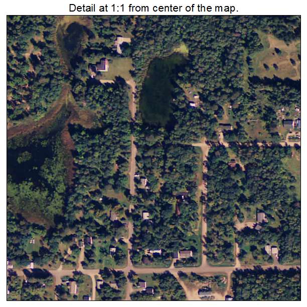 Pine River, Minnesota aerial imagery detail