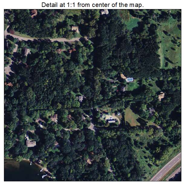 Pine Springs, Minnesota aerial imagery detail