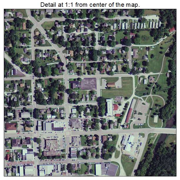 Preston, Minnesota aerial imagery detail