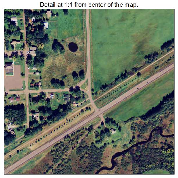 Quamba, Minnesota aerial imagery detail