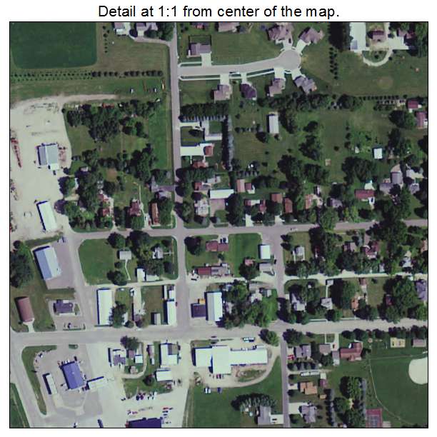 Racine, Minnesota aerial imagery detail