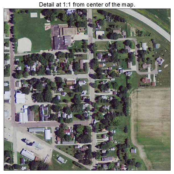 Rose Creek, Minnesota aerial imagery detail