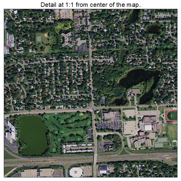 Roseville, Minnesota aerial imagery detail