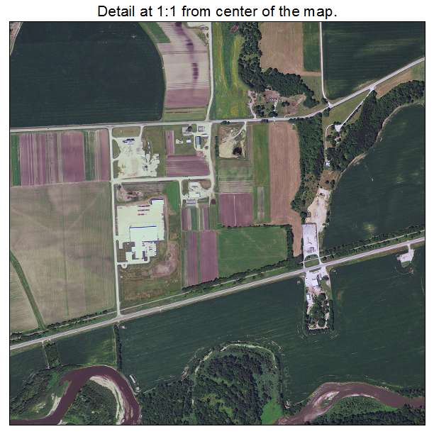 Rushford Village, Minnesota aerial imagery detail