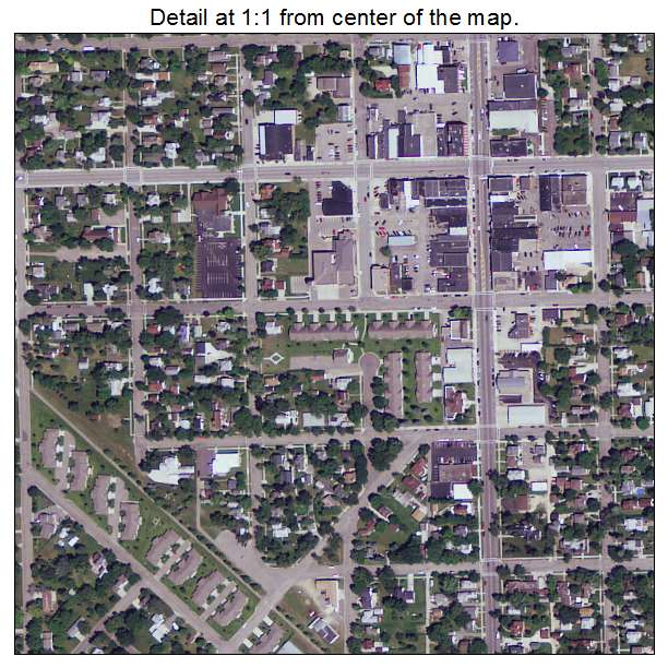 Sauk Centre, Minnesota aerial imagery detail