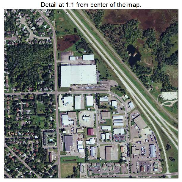 Sauk Rapids, Minnesota aerial imagery detail