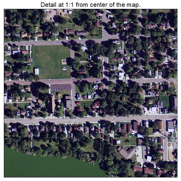 Silver Lake, Minnesota aerial imagery detail