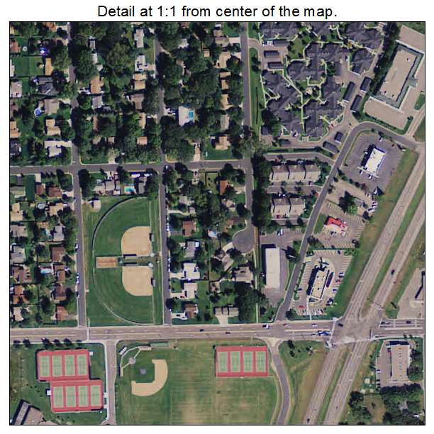 Spring Lake Park, Minnesota aerial imagery detail