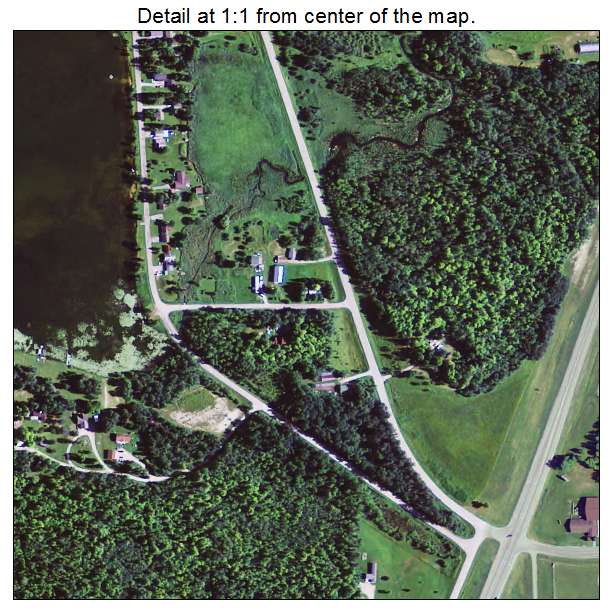 Tenstrike, Minnesota aerial imagery detail