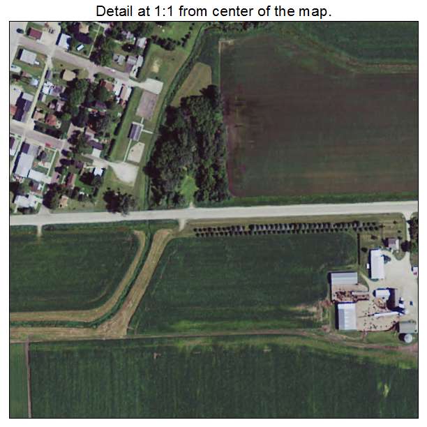 Waltham, Minnesota aerial imagery detail