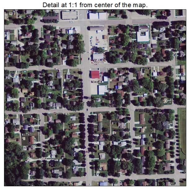 Wanamingo, Minnesota aerial imagery detail