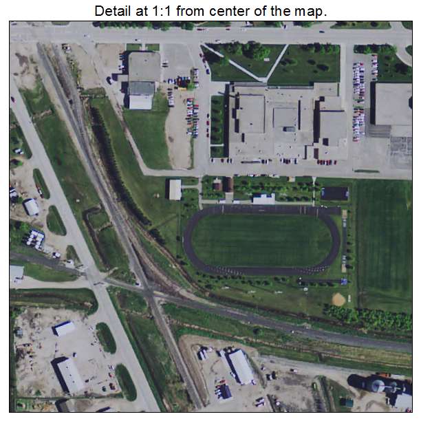Warren, Minnesota aerial imagery detail