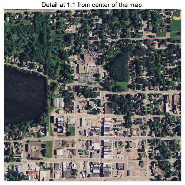 Waseca, Minnesota aerial imagery detail