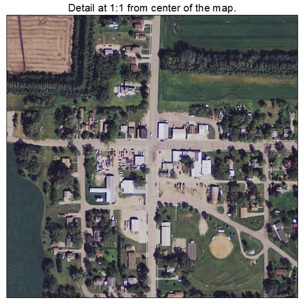 Wendell, Minnesota aerial imagery detail