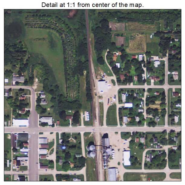 Winger, Minnesota aerial imagery detail