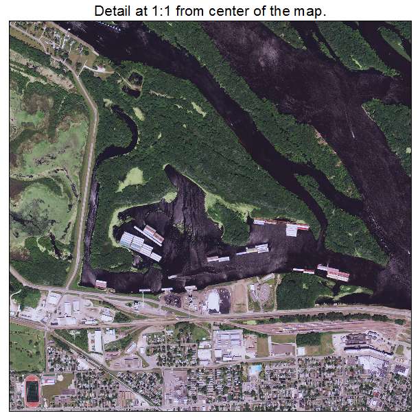 Winona, Minnesota aerial imagery detail