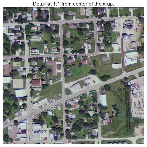 Wykoff, Minnesota aerial imagery detail
