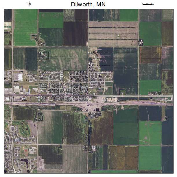 Dilworth, MN air photo map