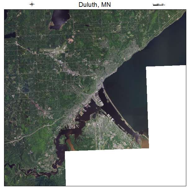 Duluth, MN air photo map