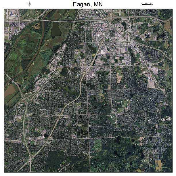 Eagan, MN air photo map