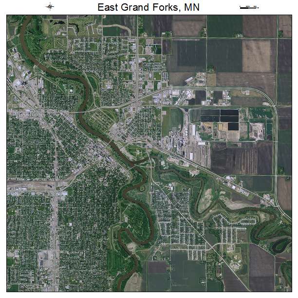 East Grand Forks, MN air photo map