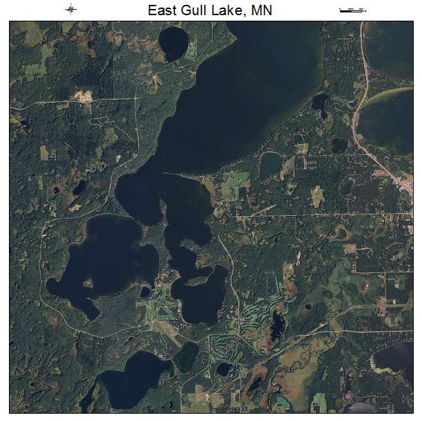 East Gull Lake, MN air photo map
