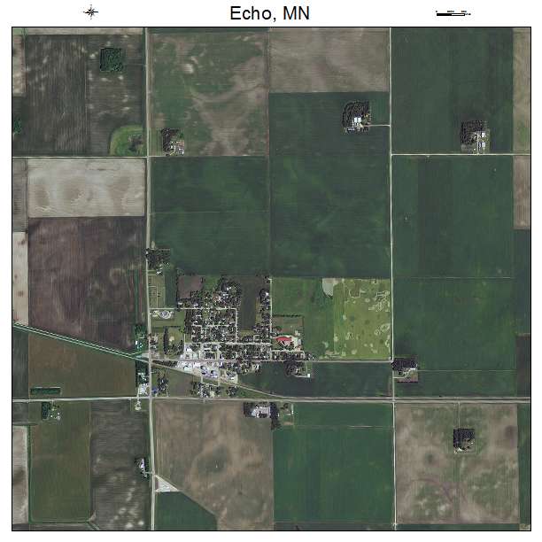 Echo, MN air photo map