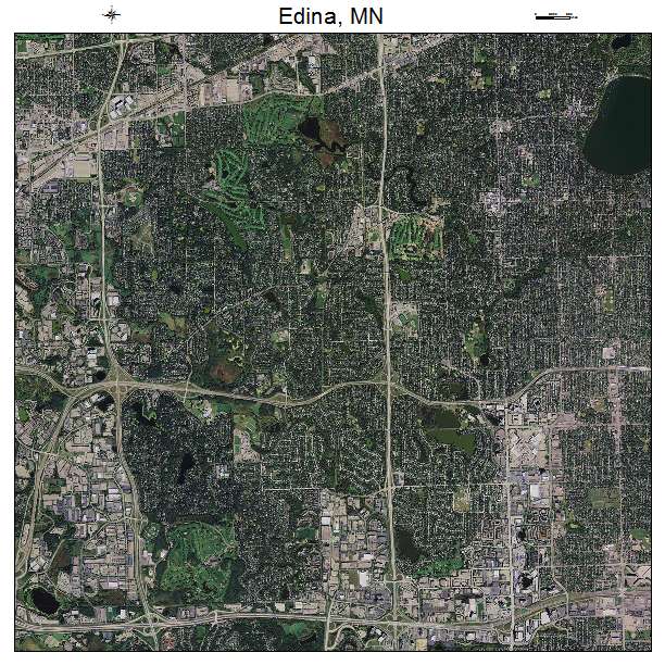 Edina, MN air photo map