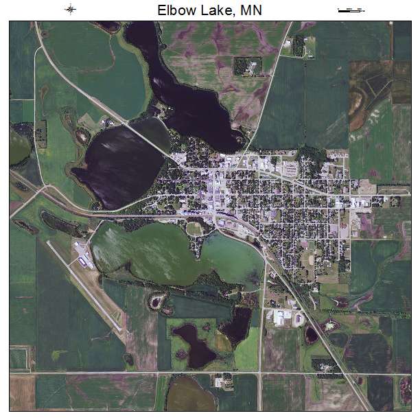 Elbow Lake, MN air photo map