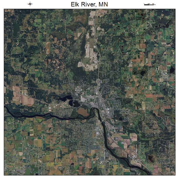 Elk River, MN air photo map