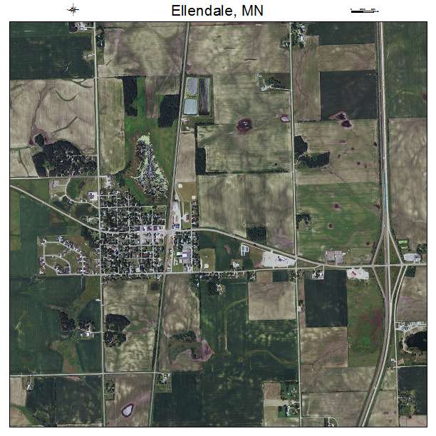 Ellendale, MN air photo map