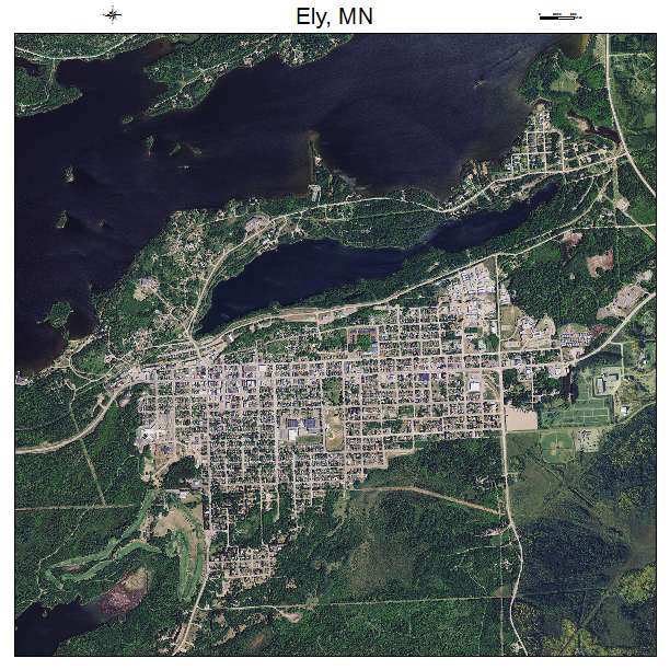 Aerial Photography Map of Ely, MN Minnesota