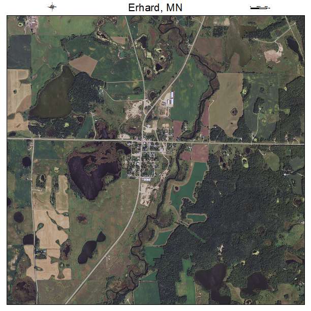 Erhard, MN air photo map