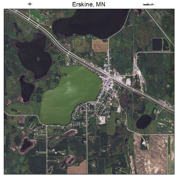 Erskine, MN air photo map