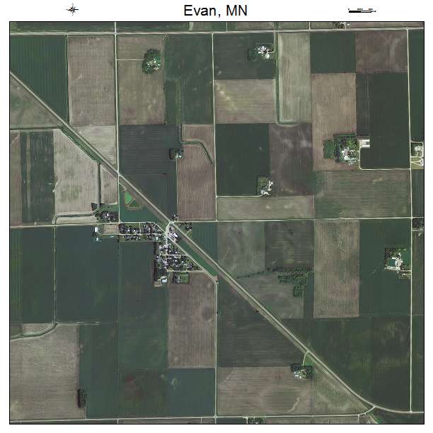 Evan, MN air photo map