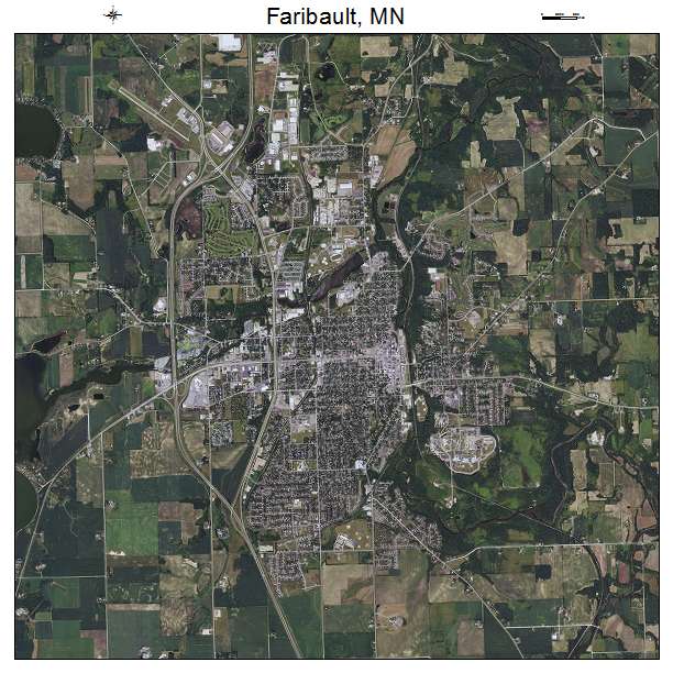 Faribault, MN air photo map