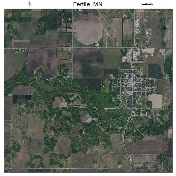 Fertile, MN air photo map