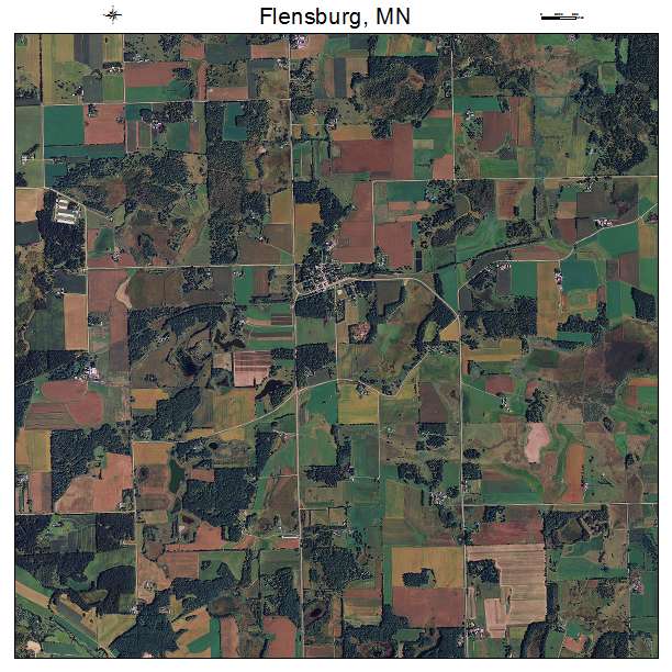 Flensburg, MN air photo map