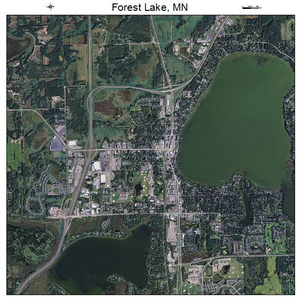 Forest Lake, MN air photo map