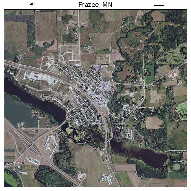 Frazee, MN air photo map