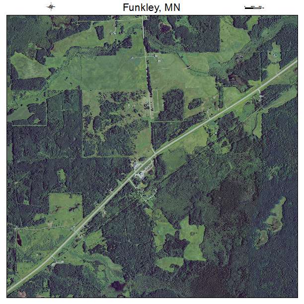 Funkley, MN air photo map