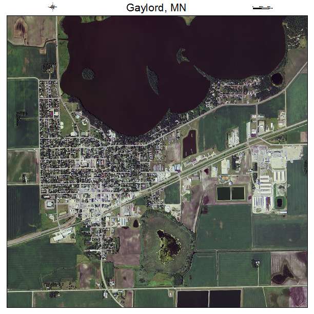 Gaylord, MN air photo map
